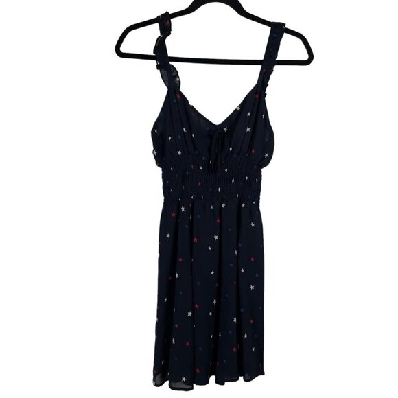 Reformation Elyse ASO Taylor Swift Star Ruffle Strap Mini Dress Black 4 - Picture 3 of 10